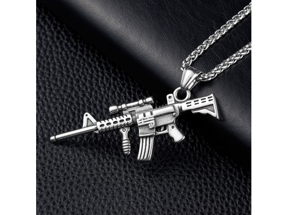 عکس گردنبند مردانه اسلحه asg a15 جنگی jewellery-10012 - انواع مدل گردنبند مردانه اسلحه asg a15 جنگی jewellery-10012