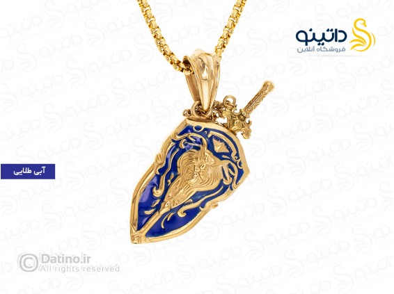 عکس گردنبند مردانه سپر شوالیه 11337 - انواع مدل گردنبند مردانه سپر شوالیه 11337