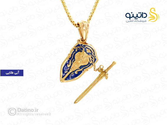 عکس گردنبند مردانه سپر شوالیه 11337 - انواع مدل گردنبند مردانه سپر شوالیه 11337