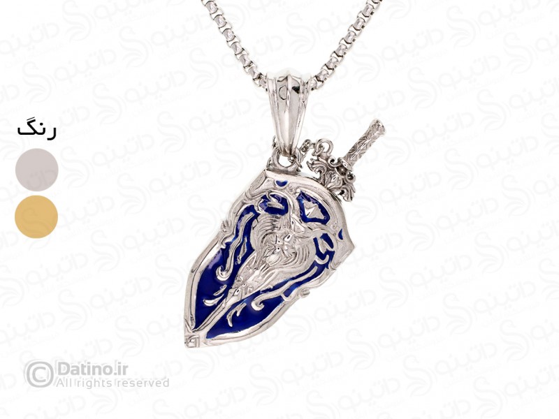 عکس گردنبند مردانه سپر شوالیه 11337 - انواع مدل گردنبند مردانه سپر شوالیه 11337