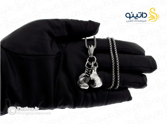 عکس گردنبند دستکش جفتی بوکس 12431 - انواع مدل گردنبند دستکش جفتی بوکس 12431