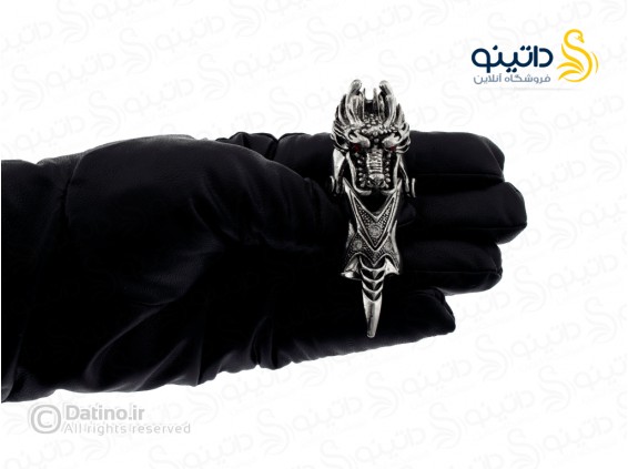 عکس انگشتر مردانه مفصلی طرح اژدها 14335 - انواع مدل انگشتر مردانه مفصلی طرح اژدها 14335