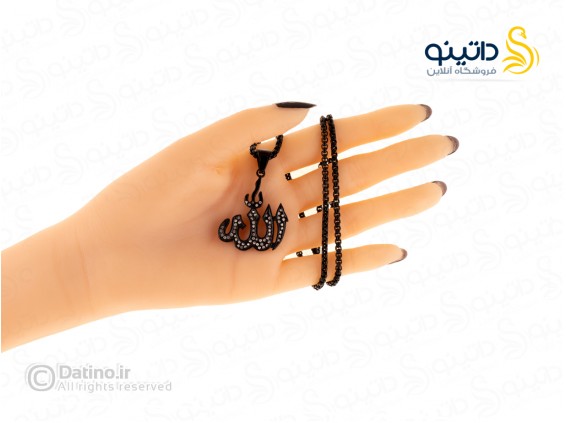 عکس گردنبند مردانه طرح الله 14378 - انواع مدل گردنبند مردانه طرح الله 14378