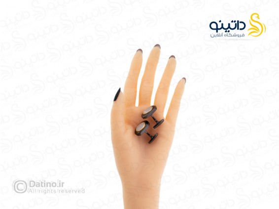 عکس دکمه سردست اسپرت دایره ای طرح فرانسوی 14597 - انواع مدل دکمه سردست اسپرت دایره ای طرح فرانسوی 14597