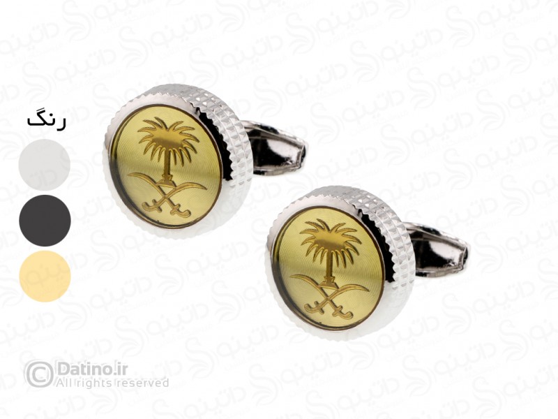 عکس دکمه سردست طرح نخل و شمشیر 14600 - انواع مدل دکمه سردست طرح نخل و شمشیر 14600