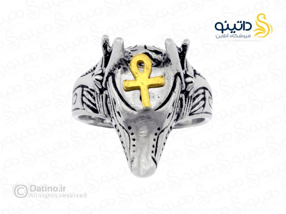 عکس انگشتر مردانه طرح گرگ مصر 14803 - انواع مدل انگشتر مردانه طرح گرگ مصر 14803