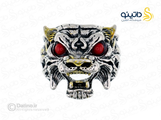 عکس انگشتر مردانه طرح ببر بنگال 15011 - انواع مدل انگشتر مردانه طرح ببر بنگال 15011