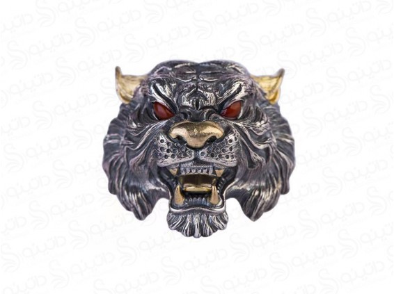 عکس انگشتر مردانه طرح ببر بنگال 15011 - انواع مدل انگشتر مردانه طرح ببر بنگال 15011