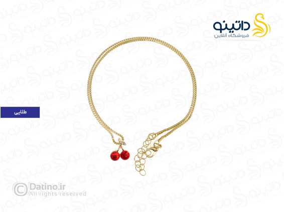 عکس گردنبند زنانه طرح گیلاس قرمز 15484 - انواع مدل گردنبند زنانه طرح گیلاس قرمز 15484