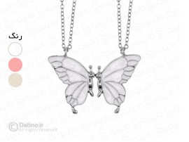 گردنبند زنانه جفت دوستی طرح پروانه 15922 گردنبند زنانه جفت دوستی طرح پروانه 15922