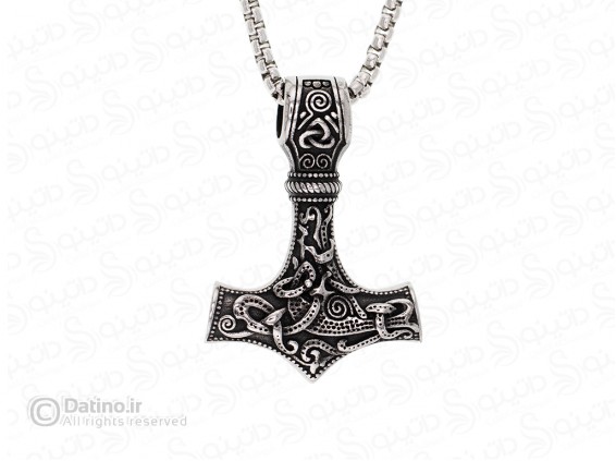 عکس گردنبند مردانه تبر میولنیر وایکینگ 16466 - انواع مدل گردنبند مردانه تبر میولنیر وایکینگ 16466