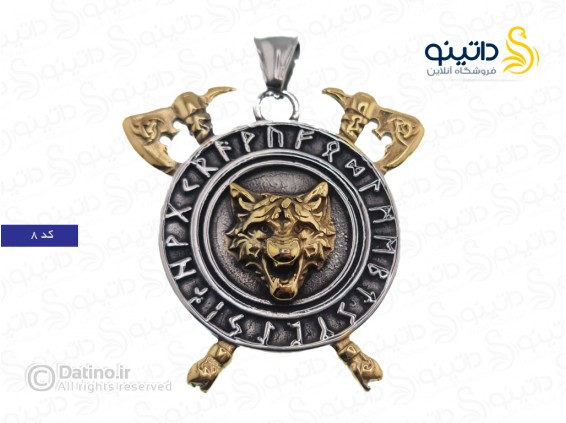 عکس گردنبند مردانه مدل R8 طرح اهریمن 16583 - انواع مدل گردنبند مردانه مدل R8 طرح اهریمن 16583