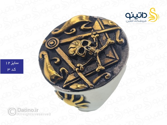 عکس انگشتر مردانه مدل R2 طرح گوتیک 16737 - انواع مدل انگشتر مردانه مدل R2 طرح گوتیک 16737
