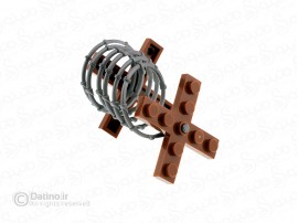 قطعه لگو سیم خاردار جنگی 17496