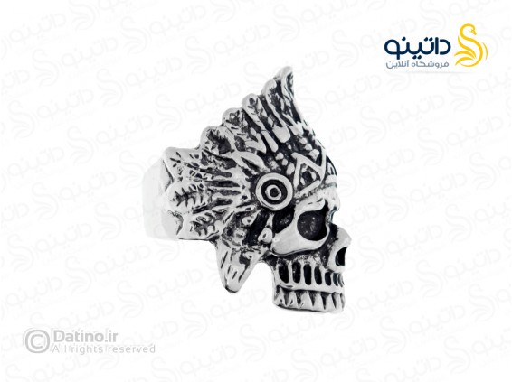 عکس انگشتر مردانه جمجمه سرخپوستی 17918 - انواع مدل انگشتر مردانه جمجمه سرخپوستی 17918