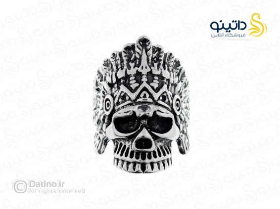 عکس انگشتر مردانه جمجمه سرخپوستی 17918 - انواع مدل انگشتر مردانه جمجمه سرخپوستی 17918