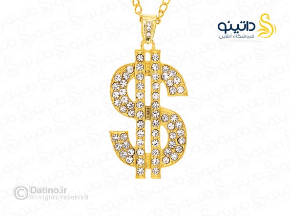 عکس گردنبند مردانه طرح دلار گنگ 17925 - انواع مدل گردنبند مردانه طرح دلار گنگ 17925