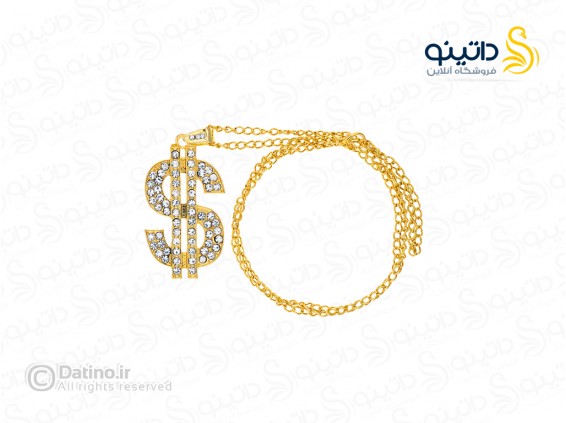عکس گردنبند مردانه طرح دلار گنگ 17925 - انواع مدل گردنبند مردانه طرح دلار گنگ 17925