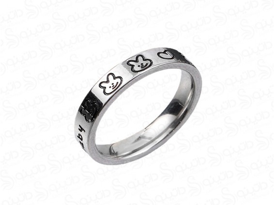 عکس حلقه زنانه طرح فانتزی قلب و خرگوش 18442 - انواع مدل حلقه زنانه طرح فانتزی قلب و خرگوش 18442