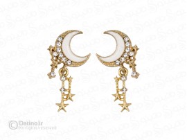 گوشواره زنانه طرح ماه و ستاره شب 18475