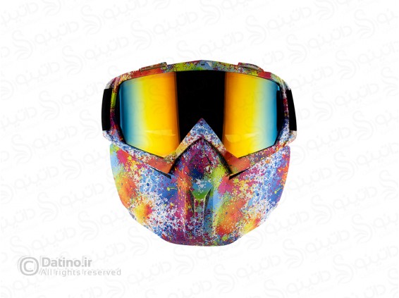 عکس عینک موتورسواری طرح اسپری رنگی دو لنز 18550 - انواع مدل عینک موتورسواری طرح اسپری رنگی دو لنز 18550