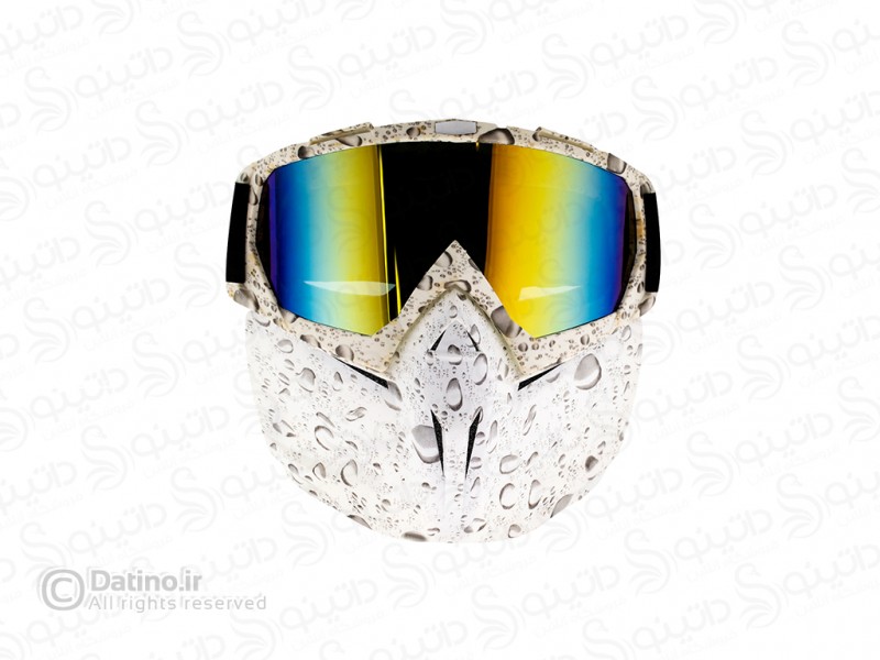 عکس عینک موتورسواری طرح سفید بارانی دو لنز 18556 - انواع مدل عینک موتورسواری طرح سفید بارانی دو لنز 18556