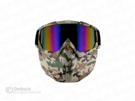 عینک موتورسواری طرح ارتشی دو لنز 18557