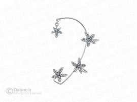 گوشواره تک زنانه طرح چهار ستاره 18594