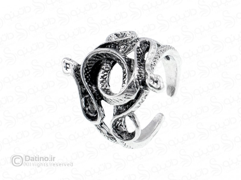 عکس انگشتر مردانه دو مار درهم پیچیده 18617 - انواع مدل انگشتر مردانه دو مار درهم پیچیده 18617