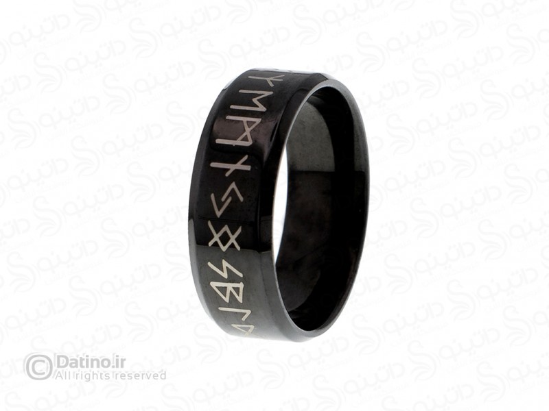 عکس حلقه مردانه طرح الفبای وایکینگ 18698 - انواع مدل حلقه مردانه طرح الفبای وایکینگ 18698