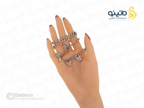 عکس گردنبند زنانه طرح پروانه زنجیر نگین دار لوکس 18705 - انواع مدل گردنبند زنانه طرح پروانه زنجیر نگین دار لوکس 18705