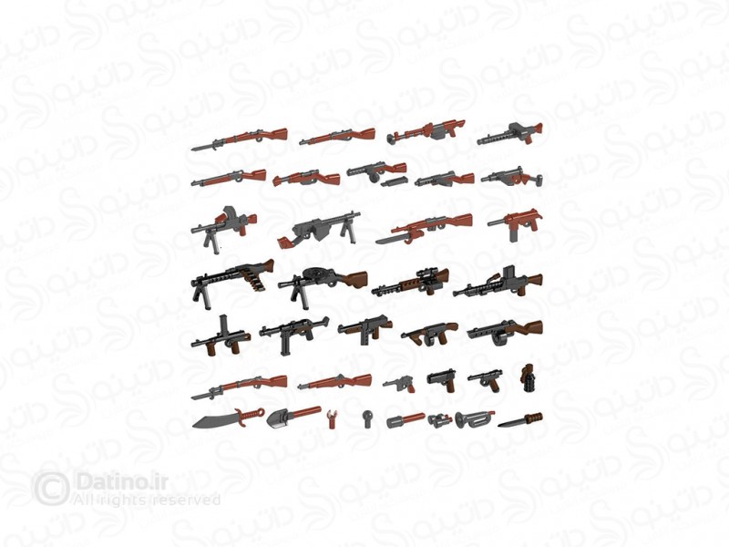 عکس قطعه لگو طرح سلاح جنگ جهانی مجموعه 156 قطعه ای 18873 - انواع مدل قطعه لگو طرح سلاح جنگ جهانی مجموعه 156 قطعه ای 18873
