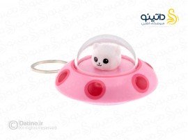 جاکلیدی طرح بشقاب پرنده مدل عروسک گربه 19072