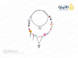 گردنبند زنانه رنگی تابستانی آویز پاپیون sweetheart 19090