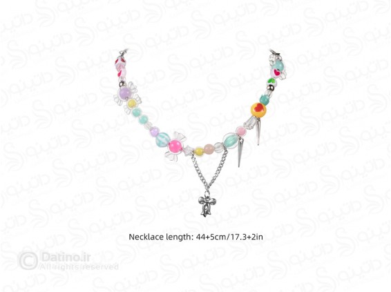 عکس گردنبند زنانه رنگی تابستانی آویز پاپیون sweetheart 19090 - انواع مدل گردنبند زنانه رنگی تابستانی آویز پاپیون sweetheart 19090