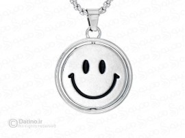 گردنبند دو طرفه طرح ایموجی چهره خندان و غمگین 19160