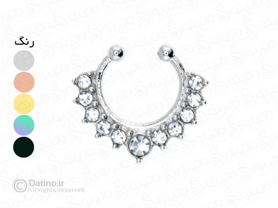 عکس پیرسینگ بینی فیک نگین دار 19203 - انواع مدل پیرسینگ بینی فیک نگین دار 19203