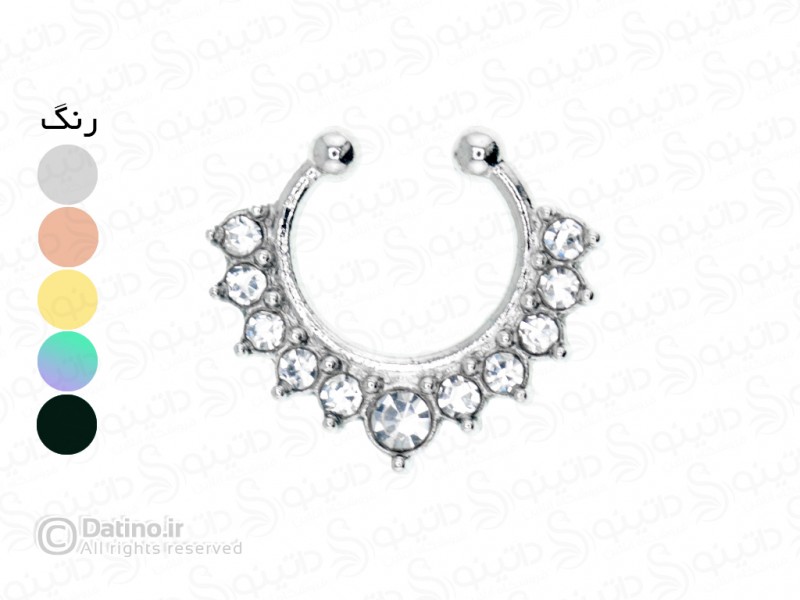 عکس پیرسینگ بینی فیک نگین دار 19203 - انواع مدل پیرسینگ بینی فیک نگین دار 19203