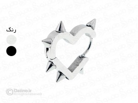 پیرسینگ هندسی طرح قلب میخ دار 19204