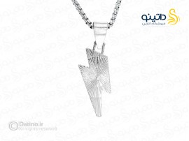 گردنبند مردانه هیپ هاپ تمام نگین طرح صاعقه 19251