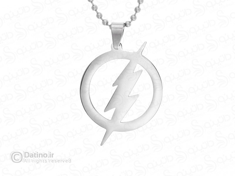 عکس گردنبند مردانه طرح رعد و برق فلش 19534 - انواع مدل گردنبند مردانه طرح رعد و برق فلش 19534