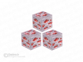 بلوک مغناطیسی ماینکرافت طرح سنگ معدن یاقوت قرمز سه عددی 19618