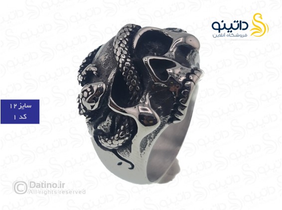 عکس انگشتر مردانه مدل R4 طرح گوتیک 19644 - انواع مدل انگشتر مردانه مدل R4 طرح گوتیک 19644