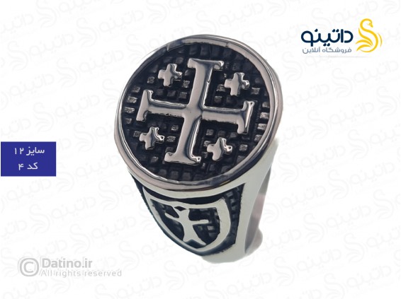 عکس انگشتر مردانه مدل R4 طرح گوتیک 19644 - انواع مدل انگشتر مردانه مدل R4 طرح گوتیک 19644