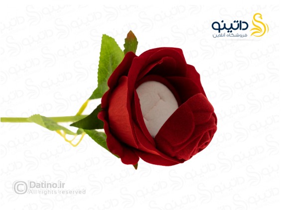 عکس جعبه انگشتر طرح شاخه گل رز 19650 - انواع مدل جعبه انگشتر طرح شاخه گل رز 19650