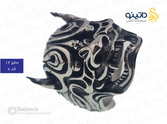 عکس انگشتر مردانه مدل R3 طرح گوتیک 19733 - انواع مدل انگشتر مردانه مدل R3 طرح گوتیک 19733