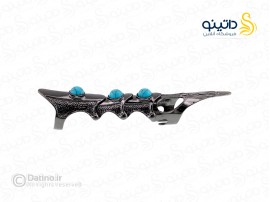 انگشتر مفصلی طرح نگین فیروزه 19860 انگشتر مفصلی طرح نگین فیروزه 19860