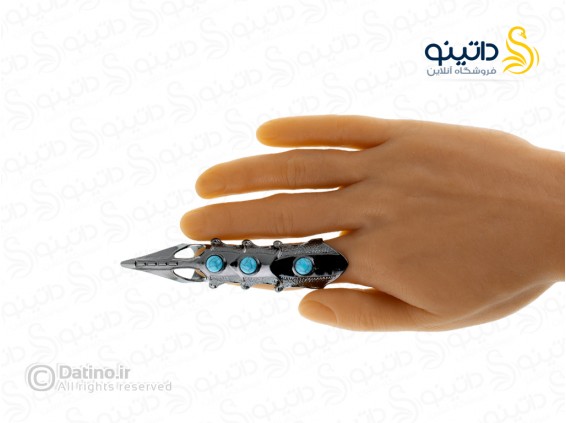 عکس انگشتر مفصلی طرح نگین فیروزه 19860 - انواع مدل انگشتر مفصلی طرح نگین فیروزه 19860