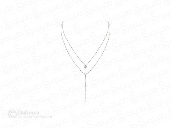 عکس گردنبند زنانه دو لاین طرح ستاره 19862 - انواع مدل گردنبند زنانه دو لاین طرح ستاره 19862