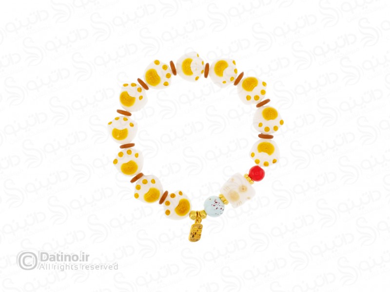 عکس دستبند زنانه مهره ای طرح پنجه گربه کارتونی 19876 - انواع مدل دستبند زنانه مهره ای طرح پنجه گربه کارتونی 19876